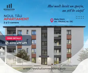 NEW! COMISION 0% - Apartamente 2 si 3 camere - Oltului 13C, Baia Mare