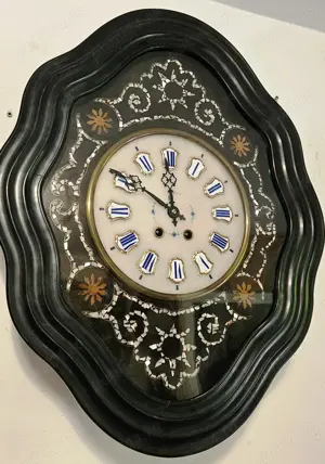 Ceas de perete cu pendula Oeil de bouef 1860 - imagine 3