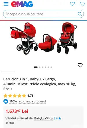 Carucior 3 in 1 babylux