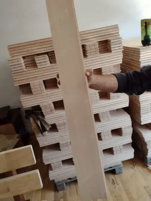 Vand parchet lemn masiv, din fag, tip dusumele, lichidare de stoc - imagine 2