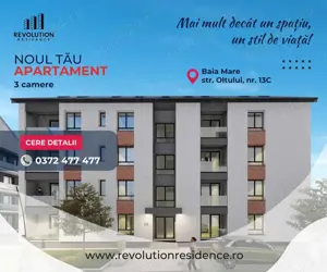NEW! COMISION 0% - Apartamente 3 camere - Oltului 13C, Baia Mare