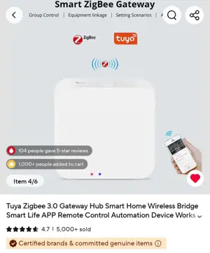 Tuya Zigbee gateway 3.0 Wi-Fi - imagine 2