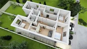 Sacalaz- 4 camere- toate utilitatile- strada asfaltata- iluminat stradal - imagine 2