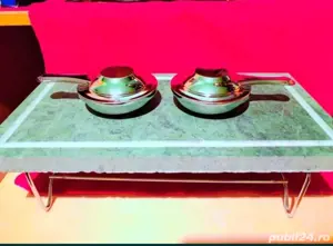 Plită franceză portabilă din marmură verde 