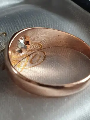 Ghiul GYPSY unisex aur masiv cu diamant natural 0,52CT  - imagine 3