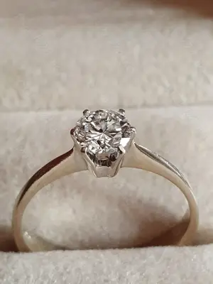 Inel Solitair manufactura unicat diamant 0.5 ct Flawless Top Wesselton 