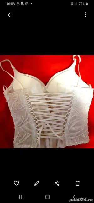 corset reglabil rochie de mireasa - imagine 2