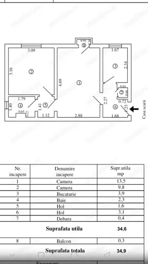 Apartament 2camere, Micro38 - imagine 9