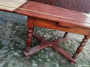 vand masa lemn masiv extensibila - imagine 2