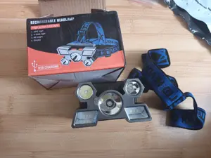 Vabd lanterna noua, de cap, 5 leduri cu acumulator litiu integrat