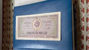 Vand 2 bancnote vechi romanesti de colectie din 1947 de 100.000 lei și 1.000.000 lei