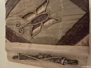 album foto artizanal, din frunze si hartie artizanală  - imagine 5