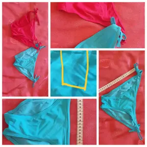 Costume baie fete 36 turcoaz, multicolor  - imagine 2