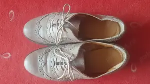 Pantofi cu siret Oxford dama 37 grej piele naturala