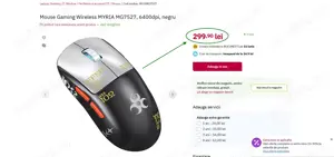 Mouse Gaming Wireless MYRIA MG7527, 6400dpi, negru,(Super Ofertă). - imagine 4