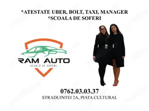 atestate Uber, Bolt, Taxi, Marfa, Manager