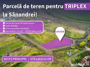 teren pentru triplex la sanandrei cu toate utilitatile