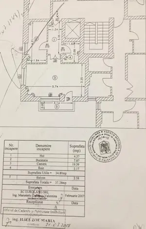 Vand GARSONIERA Matei Basarab (centrala termica proprie) - et 2 din 4 cu LIFT - bloc din 2008 - imagine 10