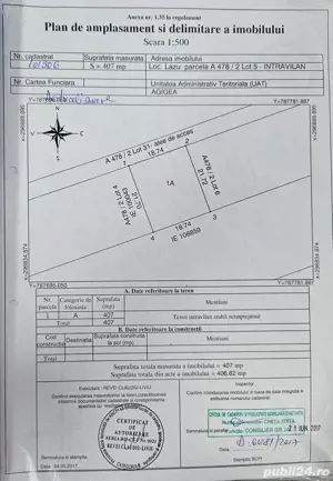 Teren intravilan Lazu 407mp - imagine 3