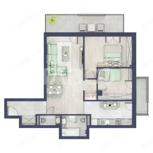 Comision 0-Apartament 3 camere 70 mp etaj 1 boxa la subsol Turnisor - imagine 2