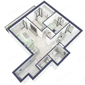 Comision 0-Apartament 3 camere 70 mp etaj 1 boxa la subsol Turnisor - imagine 7