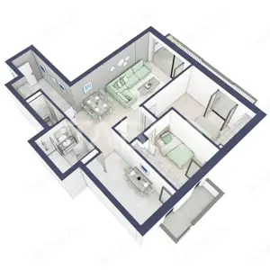 Comision 0-Apartament 3 camere 70 mp etaj 1 boxa la subsol Turnisor - imagine 8