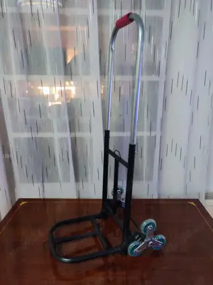 Carut pentru marfa, solid, ax cu 3 roti pentru urcari mai usoare