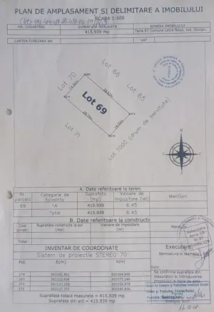 Teren de vanzare, Letca Noua 500m2. PRET 4500 EURO.  - imagine 2