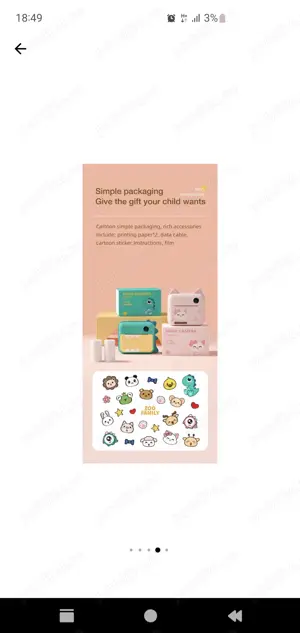 Aparat FOTO copii NOU, POLAROID & video & WIFI + 3 extrarole print - imagine 5