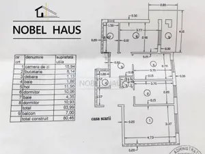 Apartament 3 camere, et 4, decomandat, Barlad, zona Gara - Recumed - imagine 10
