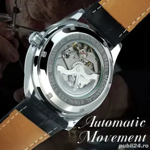 ceas barbatesc de mana nou T-Winner clasic mecanic -automatic  - imagine 4