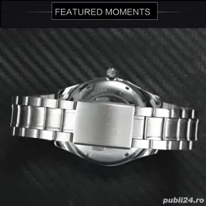 ceas barbatesc de mana Winner mecanic automatic nou in tipla  - imagine 4