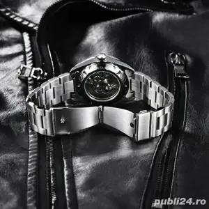 ceas barbatesc de mana Winner mecanic automatic nou in tipla  - imagine 5