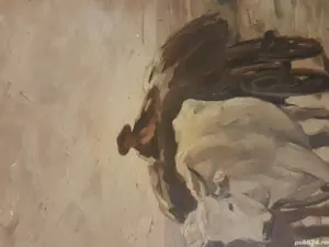 Tablou Car cu boi reproducere inceput de secol XX - imagine 5