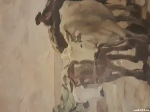 Tablou Car cu boi reproducere inceput de secol XX - imagine 3