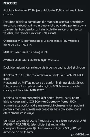 Bicicleta MTB Rockrider ST120 L - imagine 4