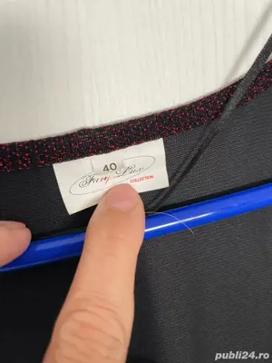 Rochie elganta burgund cu sclipici - imagine 2