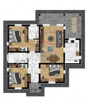 VILA BEST-  Casa individuala, noua, 4 camere, teren 527mp - imagine 4