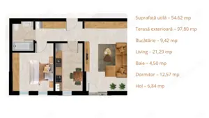 Apartament nou, 2 camere - la Parter - zona  Aradului