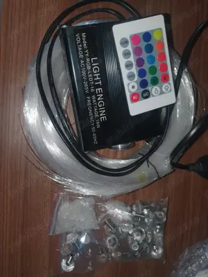stelute tavan fibra optica decoratiuni multicolor cu telecomanda