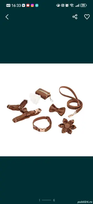 Set complet 6 piese, catifea premium- câini