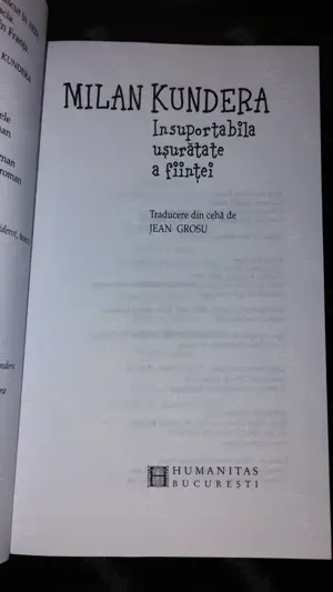 Milan Kundera - Insuportabila ușurătate a ființei  - imagine 2