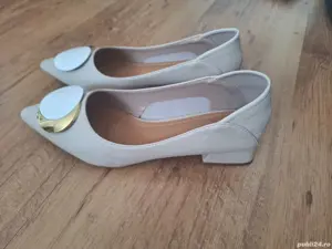 Vând pantofi bej crem, marimea 37 - imagine 4