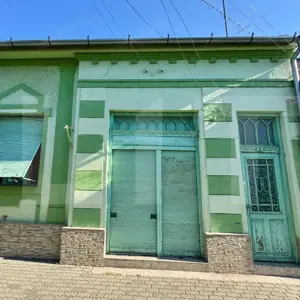 Casă de vânzare în centrul Pâncota cu magazin și dependințe.