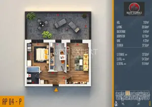 2 Camere cu Terasa -Finisaje Premium