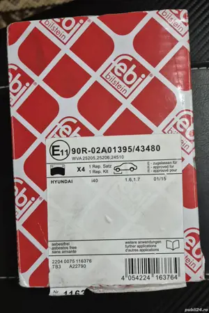 Set placute frana spate Hyundai i40 - imagine 2