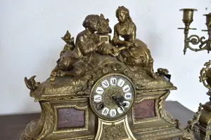 Ceas semineu +2 candelabre - imagine 2