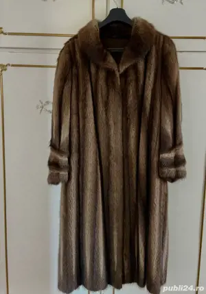 Haină din vizon natural   mărimea L   stare impecabilă - imagine 2