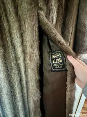 Haină din vizon natural   mărimea L   stare impecabilă - imagine 3