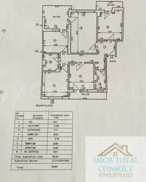 Apartament 4 camere Centru, partial mobilat - imagine 2